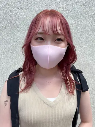 ミディアム カラー ハイトーン/ブリーチ /ウルフ⛓️MAKIのヘアスタイル