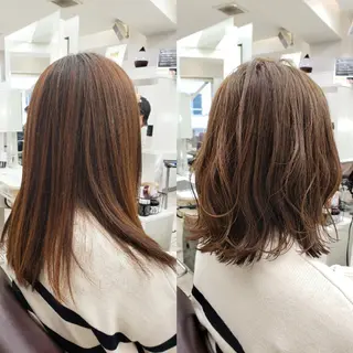 ミディアム カラー ボブ・ロブ　福田 泰久✂️✨のヘアスタイル