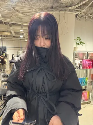 ロング カラー レイヤーカット ボブパーマNo.1のヘアスタイル