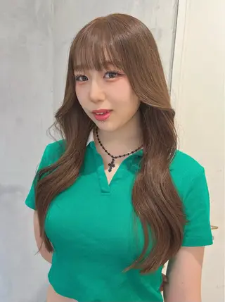 ロング 韓国レイヤーカット/ 縮毛矯正/羽田航のヘアスタイル