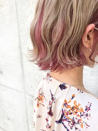 ミディアム カラー clomus所属・YUKA艶髪 🌸寛ぎ部屋のヘアスタイル