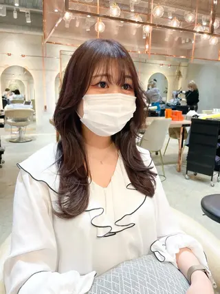 ロング カラー レイヤー/韓国ヘア 縮毛矯正🫧鈴木颯のヘアスタイル