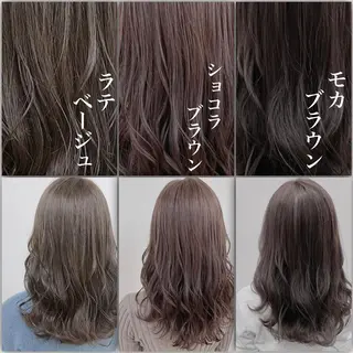 ロング カラー ダブルカラー 韓国ヘアKYONのヘアスタイル