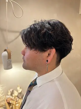 パーマ メンズ シンバヒナノ/パーマ レイヤーカット/ボブのヘアスタイル