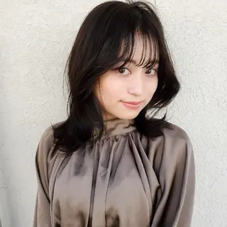 カラー ミディアム フリーランス所属・韓国ヘア レイヤー くびれヘアMATSUのヘアスタイル