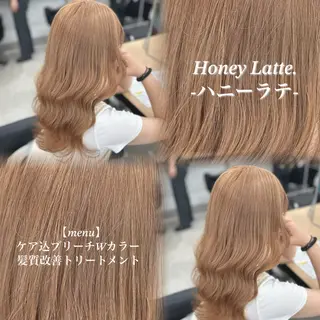 ロング カラー NAMI🤎ブラウン &ミルクティー🤍のヘアスタイル