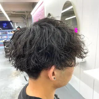 パーマ メンズ メンズ特化/パーマ/ ブリーチ/福島 千颯のヘアスタイル
