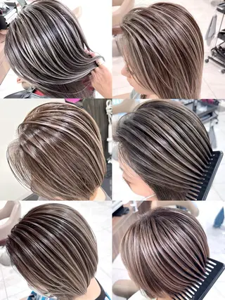 カラー ロング 山崎俊輔/髪質改善 /バレイヤージュのヘアスタイル