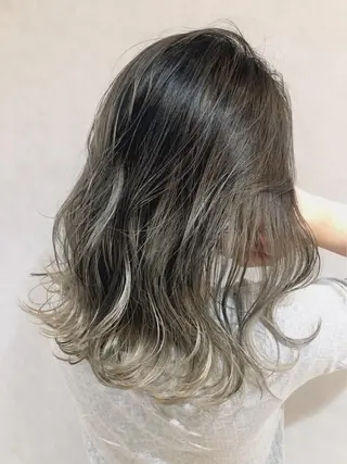 セミロング カラー ヘアアレンジ 指名支持率NO.1 スタイリストのヘアスタイル