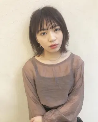 ミディアム カラー nakahara madokaのヘアスタイル