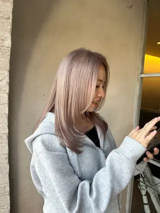 セミロング 🫧ボブ/ツヤ髪/美 髪矯正／菜結のヘアスタイル