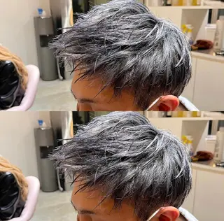 ショート カラー メンズ peakshair所属・堀江/メンズパーマ 𝒀𝑼𝑻𝑶のヘアスタイル