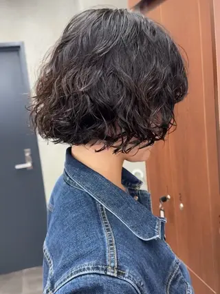 ミディアム パーマ カラー/パーマ/ 鎌田健/渋谷のヘアスタイル