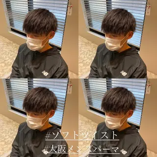 パーマ メンズ 梅田中崎町メンズ 美容師ユースケのヘアスタイル