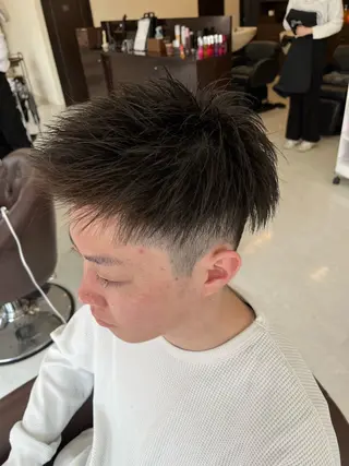 ショート メンズ 樋口智士/倉敷/中庄 /縮毛矯正/髪質改善のヘアスタイル