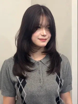 ミディアム 梅田/髪質改善特化/ 艶カラー🫧さくらこのヘアスタイル