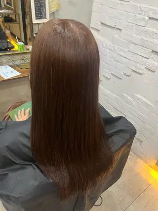 ロング カラー 艶髪/ハイトーン/ ヘアセット/モエノのヘアスタイル