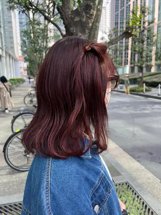 ミディアム カラー be'leef.ric所属・beleefric 🩵チセのヘアスタイル