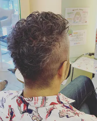 ショート カラー パーマ メンズ トータルビューティー K:R鶴川のヘアスタイル