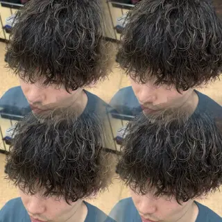 ミディアム メンズ 焼津メンズパーマ特化 大石雄生のヘアスタイル