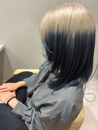 セミロング カラー 💜N°大分💜 三浦のヘアスタイル