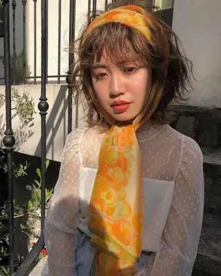 セミロング カラー パーマ ヘアアレンジ メンズ 髪質改善🫧ベージュ 椙山 響のヘアスタイル