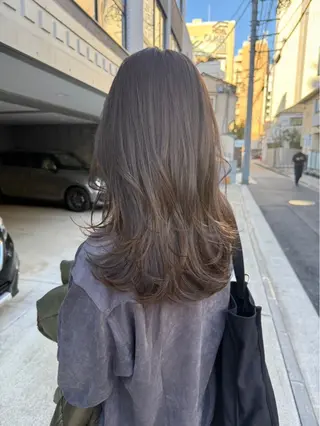 ロング カラー kei/透明感カラー /縮毛矯正/メンズのヘアスタイル