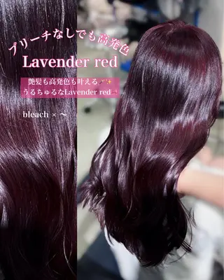 セミロング カラー 大阪ハイトーン/ ピンク/ かえでのヘアスタイル