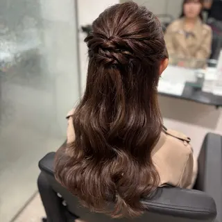 ロング ヘアアレンジ Yuzu️🫧/艶 ハイトーン/韓国ヘアのヘアスタイル