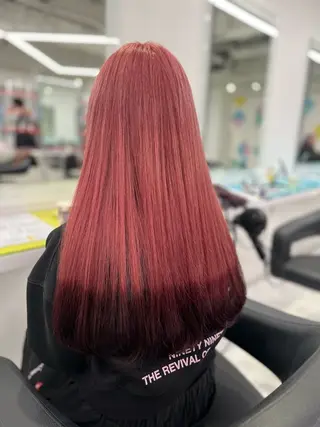 ロング カラー ガーリー♡女の子っぽ ヘア♡ピンクカラー♡のヘアスタイル