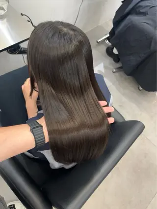 セミロング 髪質改善/縮毛矯正 梅田茶屋町/西尾祐作のヘアスタイル