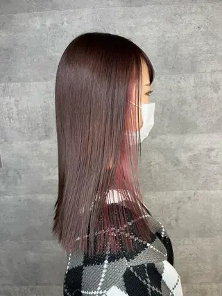 セミロング カラー 艶髪🌈ムラカミ サキのヘアスタイル