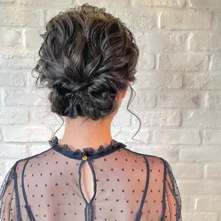 セミロング ヘアアレンジ kyoka .のヘアスタイル