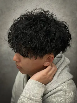 ショート パーマ メンズ メンズウルフ特化🐺 🔥長山耕大🔥のヘアスタイル