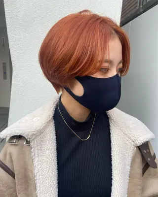 ショート カラー ヘアアレンジ satsuki 暖色・ブラウンカラーのヘアスタイル