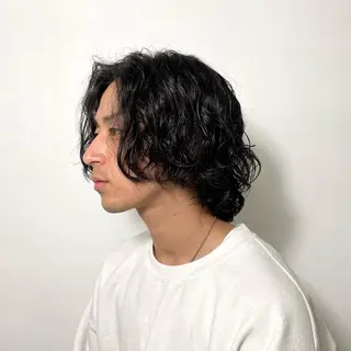ミディアム パーマ メンズ 【柏メンズパーマ職人 】店長 KAZUMAのヘアスタイル