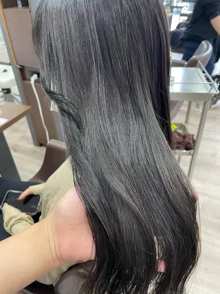ロング カラー たなか りなのヘアスタイル