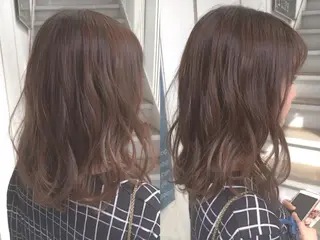 セミロング カラー 榎園 由美のヘアスタイル
