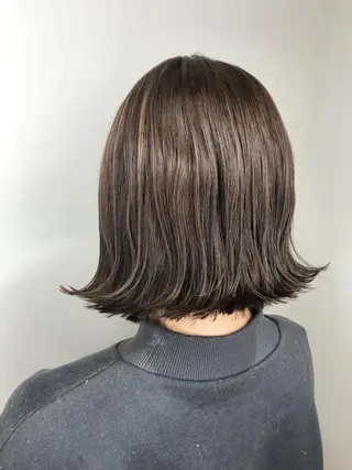 ミディアム カラー ブリーチ毛対応酸性 ストレート🌈サキのヘアスタイル