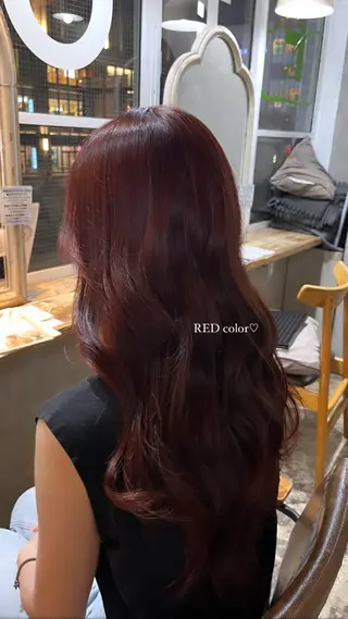 ロング 光本 杏のヘアスタイル