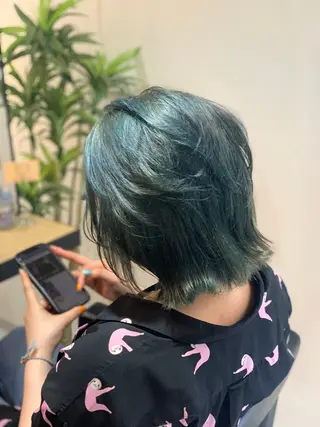 セミロング 白髪染め/白髪ぼかし コバヤシシオリのヘアスタイル