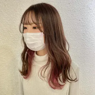 セミロング カラー 透明感カラー/ 寺田千雅子のヘアスタイル