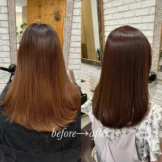 ミディアム カラー ヘアアレンジ キッズ 五反田　美容院☆張 明星☆韓国ヘアのヘアスタイル