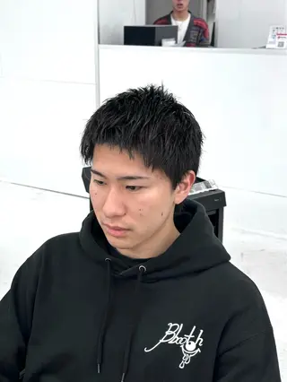 ショート メンズ 柏メンズカットパーマ NO.1タイチのヘアスタイル