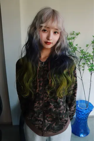 ロング カラー 🧡色落ちまで2度綺 麗なカラー🧡ヨシキのヘアスタイル