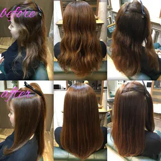 ロング パーマ ブリーチ縮毛矯正/ デサキ ショウヘイのヘアスタイル