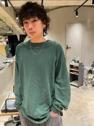 メンズ 🌈圧倒的デザイン パーマ　関和希のヘアスタイル