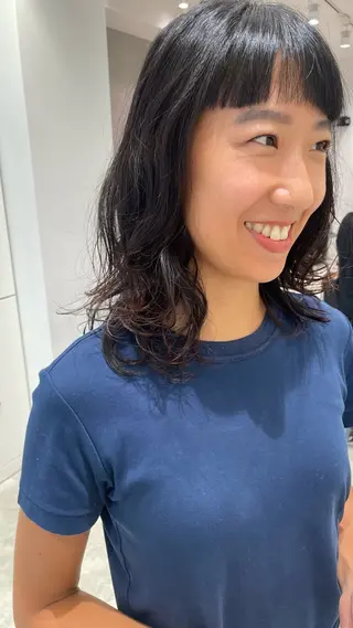 セミロング パーマ 💫骨格診断カット 🌈KAHOのヘアスタイル