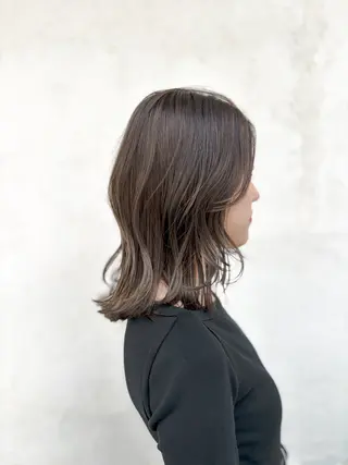ミディアム カラー ヘアアレンジ ブリーチなし透け感/ マンツーマン/Ryoのヘアスタイル