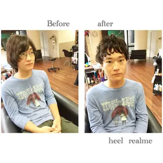 ショート カラー パーマ メンズ 成松 勇治のヘアスタイル